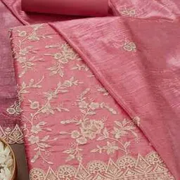 Women Embroidery Unstitched Dress Material-image-20