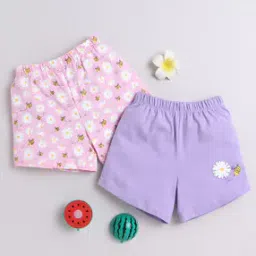 Pack Of 2 Regular Fit Floral Shorts with Elasticates-picture-42