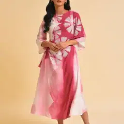 Tie & Dye Print A-Line Dress-picture-6