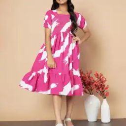 Women Printed Tiered Dress-image-2