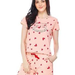 Printed Lounge T-Shirt & Shorts Set-image-42