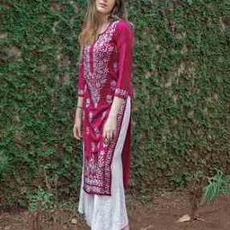 Women Embroidered Straight Kurta-image-36
