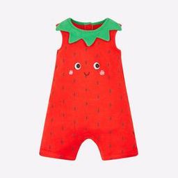 Embroidered Watermelon Print Cropped Romper-image-76