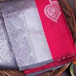 Saree with Zari Woven Motifs-image-21