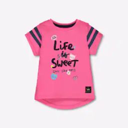 High-Low Crew-Neck T-shirt with Sequins-40