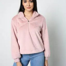 Half Zip Front Fur Jacket-picture-11
