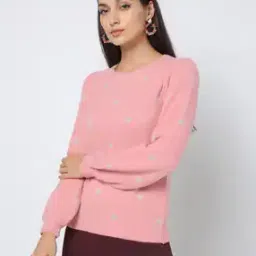 Intarsia-Knit Pullover with Ribbed Hems-image-6