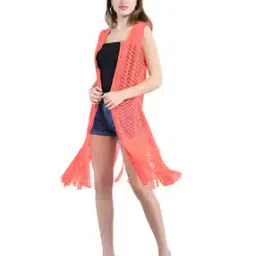 Chevron Pattern Long Shrug-3