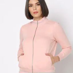 Zip-Front Sweatshirt with Slip Pockets-image-2