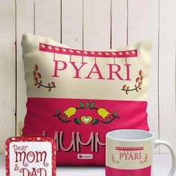 Typographic Print Square Cushion with Mug-picture-18
