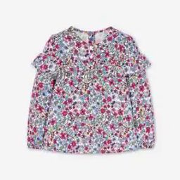 mothercare Floral Print Top with Ruffled Panels-picture-45