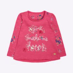Floral Print T-shirt with Rosette-image-49