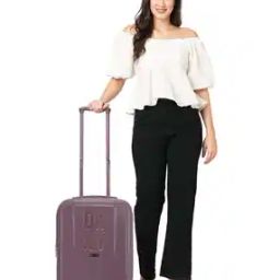 Brand Print Hard Body Small Trolley Bag-image-37