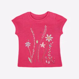 Floral Print Crew-Neck T-shirt-picture-42