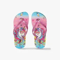 Unicorn Print Thong-Strap Flip-Flops-picture-25