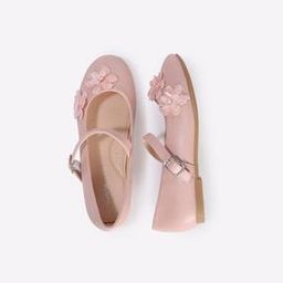 Slip-On Ballerinas with Flower Applique-image-90