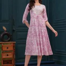 Floral Fit and Flare Dress-image-50
