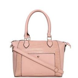 Women Logo Embossed Satchel Bag with Double Handle-image-51