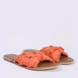 Women Frayed Fringe Slip-On Flat Sandals-image-78