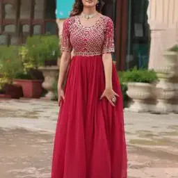 wedani Women Embroidery Gown Dress-picture-48