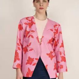 Women Floral Print Front Open Shrug-28