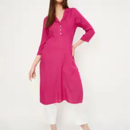 Women Pintuck Straight Kurta-image-29