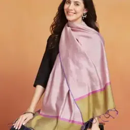 fabindia Women Stole with Contrast Border & Tassels-picture-22