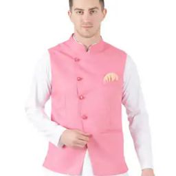 Slim Fit Nehru Jacket with Welt Pockets-15