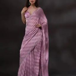 Women Striped Georgette Saree-picture-42
