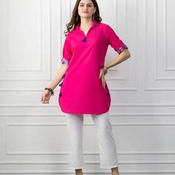 Women Straight Kurti with Tassel Detailed-image-45