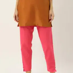 Women Flat Front Straight Fit Pants-image-94