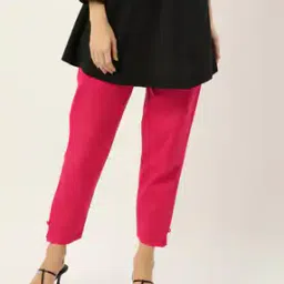 Women Flat Front Straight Fit Pants-image-87