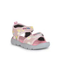 Floral Print Slip-on Sandals with Velcro Fastening-image-59