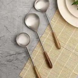 Set of 3 Stainless Steel Serving Spoons-35