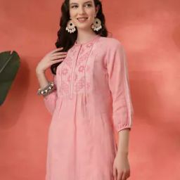 Women Embroidered A-Line Kurta-image-62