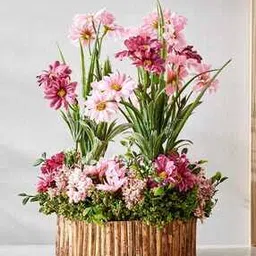 Natural Dried Flowers with Bamboo Fence-image-79