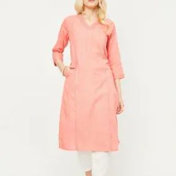Women Schiffli Embroidered Straight Kurta-image-60