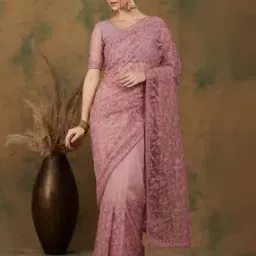 Women Embroidered Saree with Patch Border-picture-38