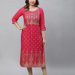 Women Printed Regular Fit Straight Kurta-picture-0