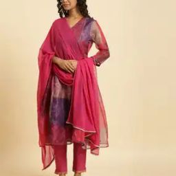 Women Chiffon Dupatta with Gota Border-9
