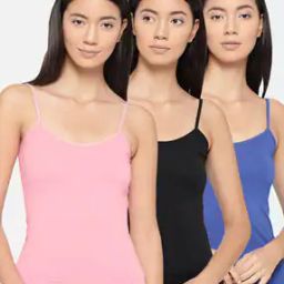Pack of 3 Strappy Camisoles-image-7