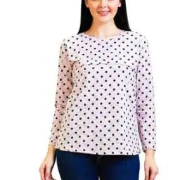 Women Polka-Dot Print Relaxed Fit Top-image-1