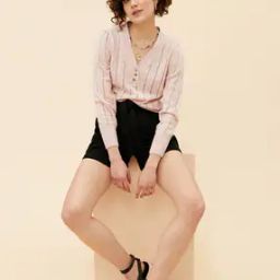 V-Neck Half-Button Closure Pullover-picture-21