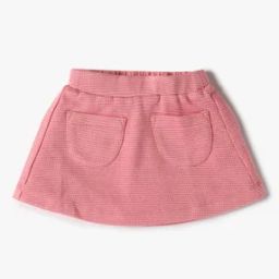 Girls Houndstooth-Knit A-Line Skirt with Patch Pockets-image-69