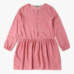 Girls Houndstooth Print Fit & Flare Dress-image-41