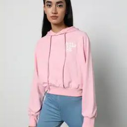 Women Typographic Print Hoodie-image-62
