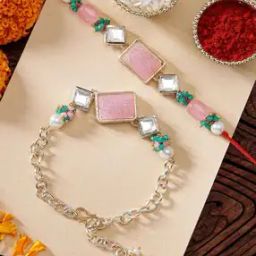 Set of 2 Tie-Up Rakhis with Roli Chawal-image-27