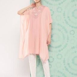 Women Embroidered Kaftan Kurti-image-1