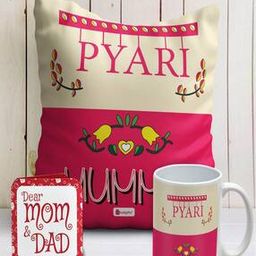 Typographic Print Cushion with Mug-51