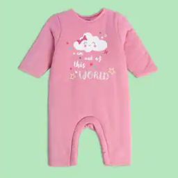 Printed Rompers with Snap-Button Closure-image-56